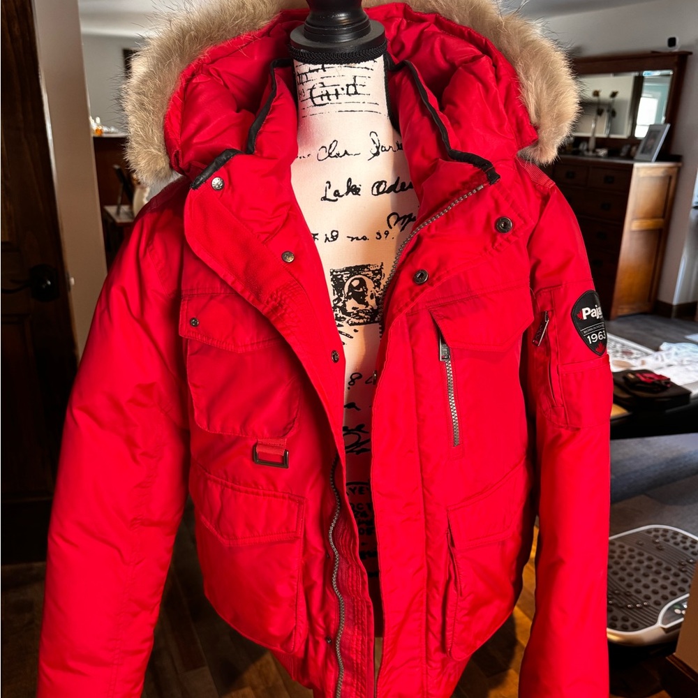 {RARE} NWT Pajar Men’s Zach Bomber with genuine Fur Trim.